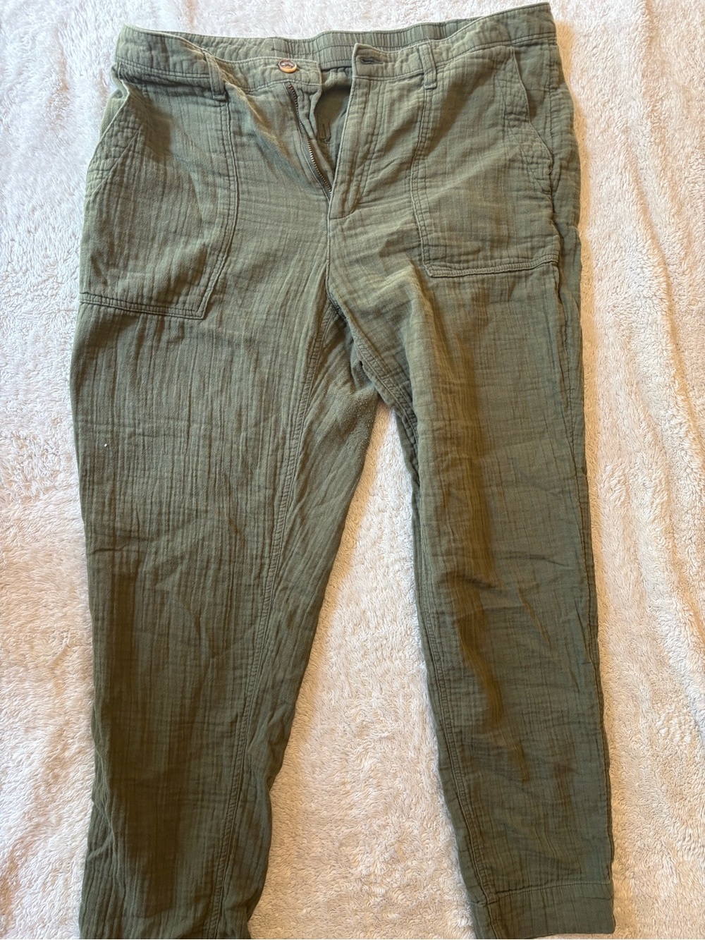 Old Navy Olive Green Cotton Blend Casual Chinos